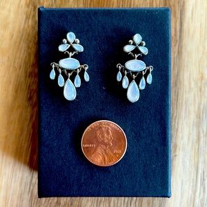 Beautiful Mother of pearl and 925 sterling silver, post dangle earrings